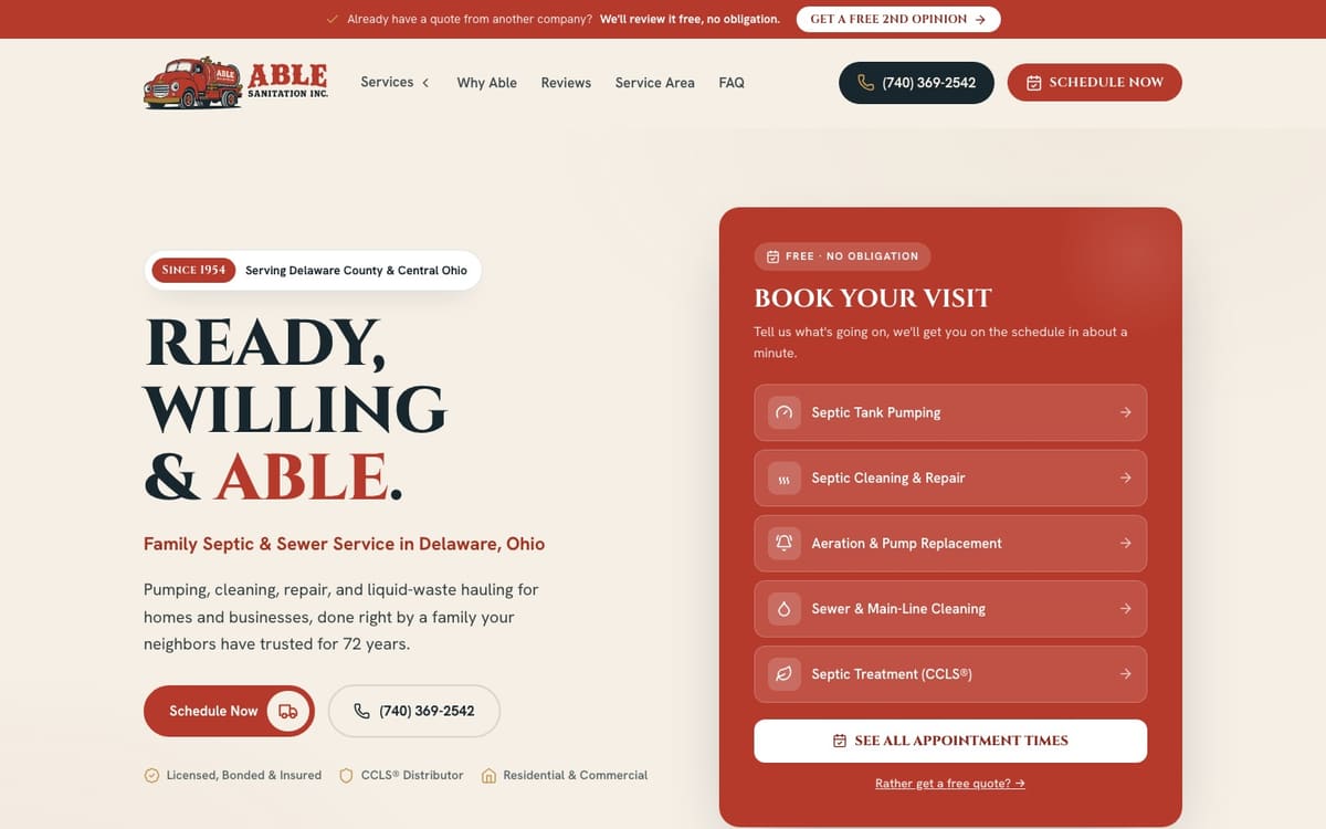 Concept redesign for Able Sanitation