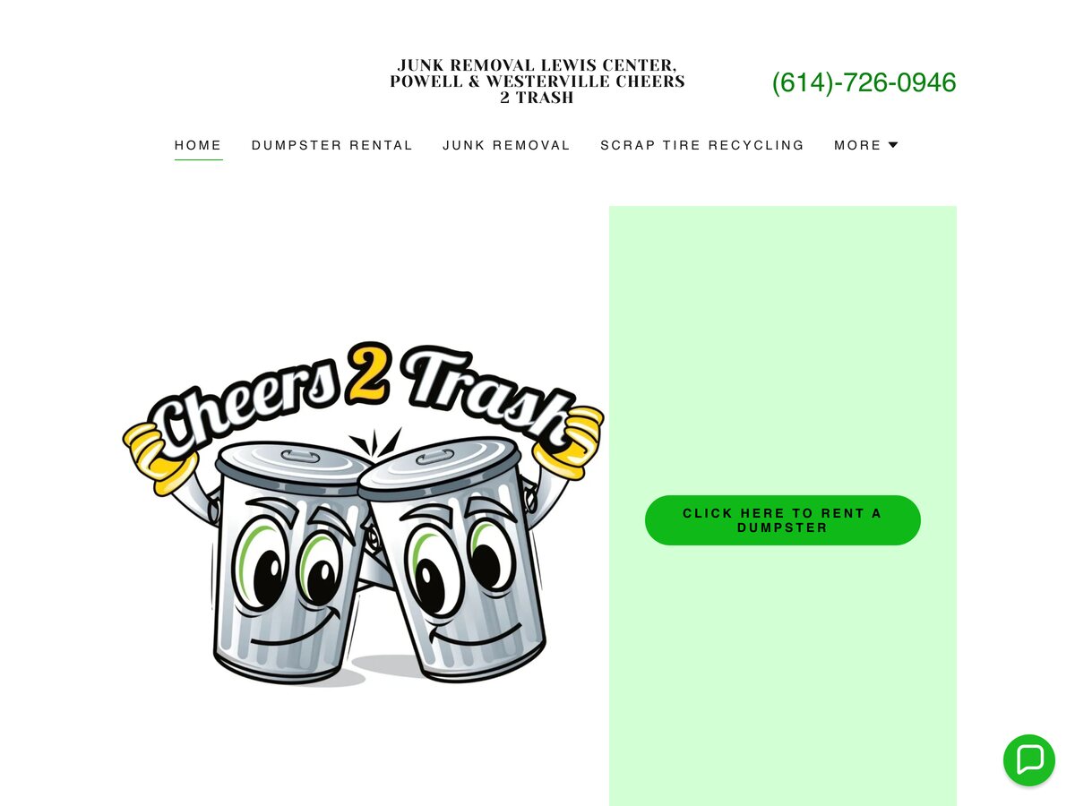 The current Cheers 2 Trash website