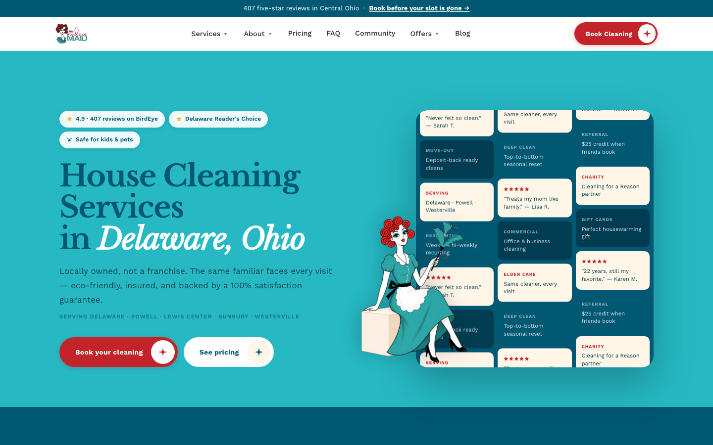 The Modern Maid website