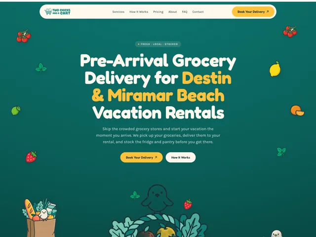 Two Chicks and a Cart website designed by Aspire Digital